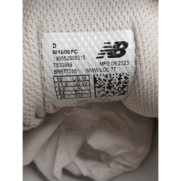 NIB New Balance Mens Sz 10 1906F Athletic Comfort Sneakers Green Beige Leather - Picture 12 of 16